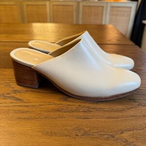 Nisolo Cream Bone Leather All Day Mules Women’s Size 8 Modern Western Timeless